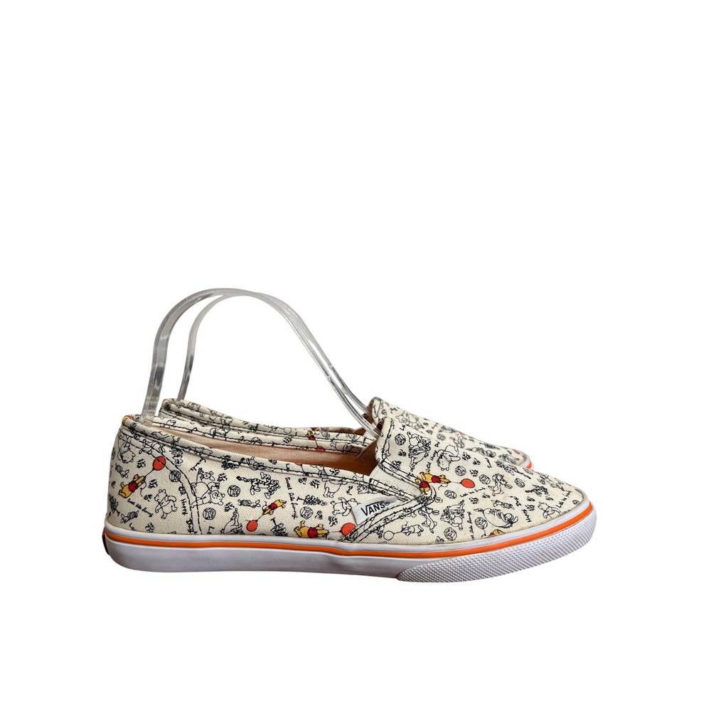 Vans X Disney Winnie the Pooh Women's Slip On Shoes Sneakers size 7 Orange Cream